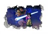Sticker decorativ, gaura in perete 3D, Dragon Ball, 85 cm, 1025STK-2, natura si peisaje