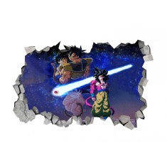 Sticker decorativ, gaura in perete 3D, Dragon Ball, 85 cm, 1025STK-2