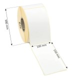 Etichete Termice AWB 100x150 mm, Autoadezive, 350 buc/rola, ProCart, Albe, Curierat, Logistica
