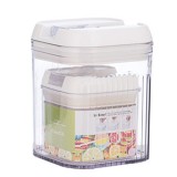 Cutii de Depozitare Alimente, Cyrax, Set din 2 Cutii de tip Container, Recipiente pentru Cereale in Bucatarie, 0.5 L-10x10.5 cm, 1.3 L-12.5x12.5x16.5