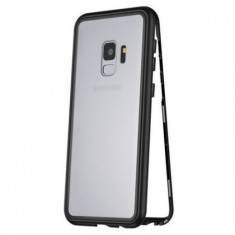 Husa Samsung Galaxy S9 Plus Magnetica 360 Black sticla securizata + folie sticla