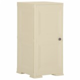 vidaXL Dulap din plastic, 40x43x85,5 cm, alb angora, design de lemn