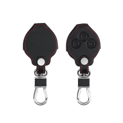 Husa Cheie Auto pentru Smart - 3 Butoane, Piele ecologica, Negru, 45291.01 foto