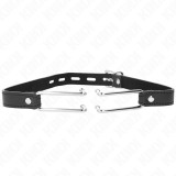 Kink Collar &amp; Gag-Gag cu C&acirc;rlig Metalic 11.5 cm cu Baretă