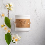Lumanare parfumata handmade din ceara naturala de soia 100%, aroma Iasomie, Recipient ceramic, 150 g