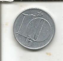 (No4) moneda- CEHOSLOVACIA- 10 HALERU 1976 foto