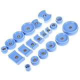 Set 20 Piese Upgrade Presa Capace Ceasuri, Plastic Dur, 18-50mm + Rectangulare 20-45mm + Discuri Speciale