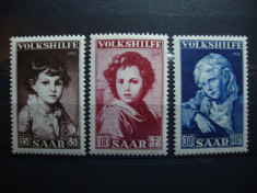 SAAR 1952 SERIE MNH foto