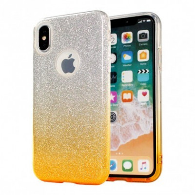 Husa Jelly Color Bling Samsung A530 Galaxy A5 2018 / A8 2018 Gold foto