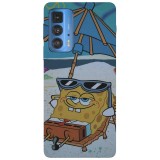 Husa compatibila cu Motorola G20 model Sponge bob chilling, Silicon, TPU, Viceversa, Transparent, Carcasa