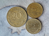 Lot monede 5-20 centimes 1979 ,1988,1985 -.Franta, Europa