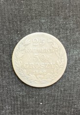 Moneda 50 groși 1842 Polonia argint