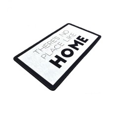 Covor pentru baie Like Home, 80 x 100 cm, Antiderapant, Alb/Negru