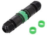 Conector Alimentare AC IP68 SHENZHEN GREENWAY M684E.3P.4-11MM Negru