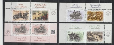 ROMANIA 2025 ISTORIA AUTOMOBILULUI (II) Serie 4 timbre cu vinieta LP.2511 MNH** foto