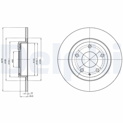 DELPHI BG4534C Disc frana foto