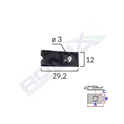 CLIPS FIXARE UNIVERSAL - NEGRU SET 25 BUC 61601 foto