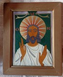 Iisus Hristos binecuv&acirc;nt&acirc;nd, icoană de Irina Crivăț 1990
