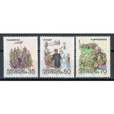 Liechtenstein 1986 899/901 MNH nestampilat - Costume de primavara