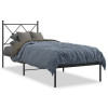Cadru de pat metalic cu tablie, negru, 80x200 cm GartenMobel Dekor, vidaXL