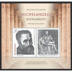 Romania 2025 - LP 2504 colita - Michelangelo Buonarroti, 550 de ani de la nastere