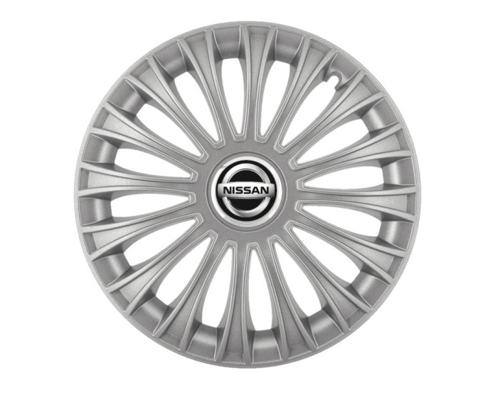 Set 4 capace roti pentru Nissan, model Dino Gray, R15