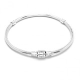 Brățară cu lanțuri tip șarpe și lacăt cilindric PANDORA 598816C00-15