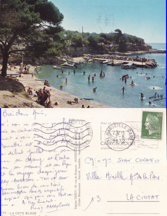 Ilustrata Franta- La Cote Bleue