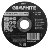 Disc de taiere pentru metal Graphite, corindon 115 x 2.0 x 22.2 mm