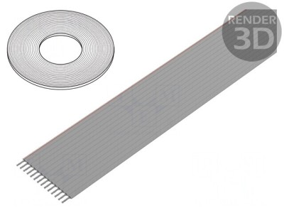 Cablu Bandă 1,27mm 12x26AWG PVC Neecranat foto