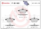 BREMBO P 59 022 PRIME LINE set placute frana,frana disc