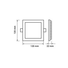 6W SPOT LED incastrabil patrat