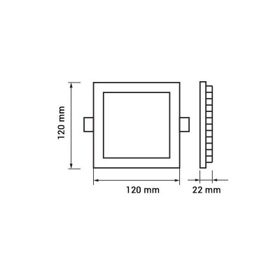 6W SPOT LED incastrabil patrat foto