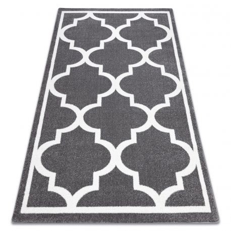 Covor Sketch - F730 gri și alb marocani Trellis, 180x270 cm