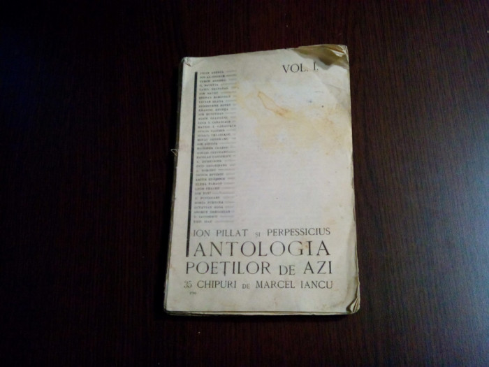 ION PILLAT, PERPESSICIUS - Antologia Poetilor de Azi - I - MARCEL IANCU (desene)