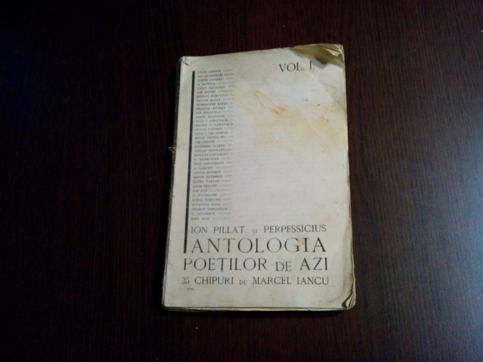 ION PILLAT, PERPESSICIUS - Antologia Poetilor de Azi -I - MARCEL IANCU (desene)