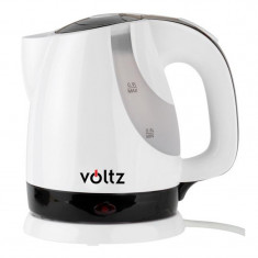 Fierbator de apa Voltz, 1300 W, 900 ml, fara fir, oprire automata, incalzitor otel inoxidabil, Negru