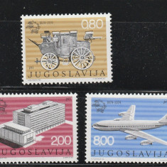 Jugoslavia (Serbia) 1974-UPU,Centenar,Serie 3 valori,dantelate,MNH,Mi.1546-1548