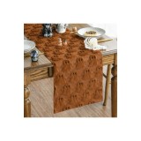 Alergător de masă din catifea moale, blană artificială, jacquard, cu model de fantomă caramel pentru Halloween, decor pentru masă &icirc;n bucătărie, decor