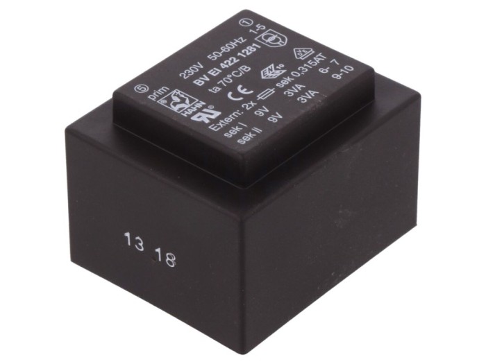Transformator Encapsulat 6VA 230V 9V PCB