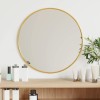 VidaXL Oglindă de perete rotundă, auriu, &Oslash; 40 cm 348180