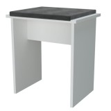 Taburet pentru masa de toaleta/machiaj, alb si gri, universal, 40x29x44 cm GartenVIP DiyLine, Artool