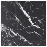 VidaXL Blat masă negru 40x40 cm 6 mm sticlă securizată design marmură