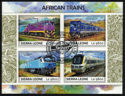 SIERRA LEONE 2017 - Trenuri africane / set complet - colita + bloc foto