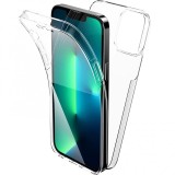Husa de protectie flippy 360 grade, pc+tpu+folie policarbonat, pentru apple iphone 14 pro , transparent