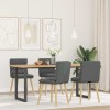 VidaXL Scaune de bucătărie pivotante, 4 buc., gri &icirc;nchis, textil