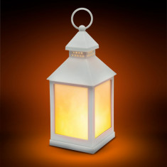 Lampa LED cu baterii, model imitatie de flacara - alb, 1 buc., 11707WH foto