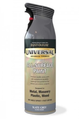 Vopsea Spray Universala Gri Lucios 400ml foto