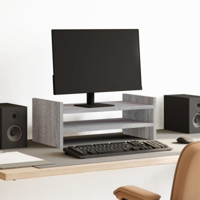 vidaXL Suport de monitor, gri sonoma, 50x27x20 cm, lemn prelucrat foto