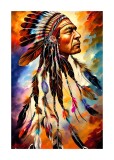 Cumpara ieftin Sticker decorativ, Indian, Portocaliu, 85 cm, 6494ST